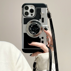 iPhone Emily in Paris 3D Retro Camera Phone Case with Lanyard