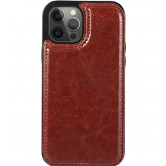 Leather Wallet Case for iPhone with Double Button Card Slot and Kickstand