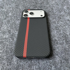 Carbon Fiber Kevlar Pattern Phone Case for iPhone | Retro Business Leather Phone Cover