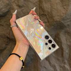 Laser Silver Gradient Silicone Magsafe Phone Case for Samsung Galaxy