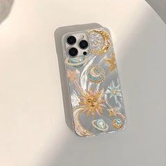 Golden Mystic Sky Celestial Print Case for iPhone
