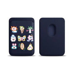 Simple Cute Graffiti Pattern Magnetic Card Holder