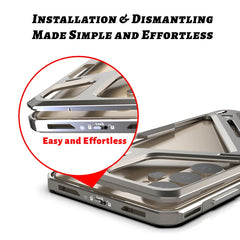 Metal Armor Frame Aluminum Alloy Back Cover for Samsung