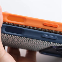 Linen Fiber Texture MagSafe Phone Case for iPhone