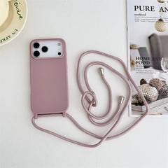 Crossbody Lanyard Cord Liquid Silicone Soft Case for iPhone