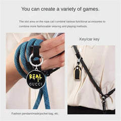 Long Adjustable Crossbody Shoulder Strap | Heavy-Duty Anti-Loss Neck Cord with Secure Case Tab Insert