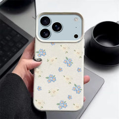 Aesthetic Textured Floral iPhone Case | Vintage Garden Pattern Matte Protective Cover