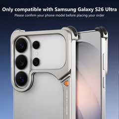Aluminum Alloy Metal Bumper Case with Kickstand For Samsung Galaxy S26 Ultra | Bumper Metal Phone Cover