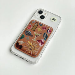 Artistic Leather Card Wallet for Phone | MagSafe Card Holder