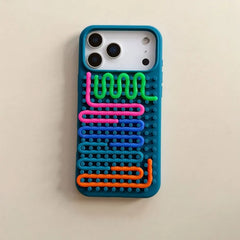 Cylindrical Labyrinth Decompression Puzzle Phone Case For iPhone | Jigsaw Puzzle Silicone Case