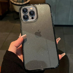 Sparkly Glitter Case for iPhone | Slim Clear Transparent Soft TPU Shockproof Bling Phone Cover