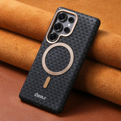 Faux Leather Magnetic Phone Case For Samsung Galaxy