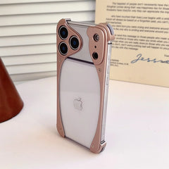Metal Aluminum Alloy Frame Phone Case For iPhone  | Acrylic Transparent Phone Cover
