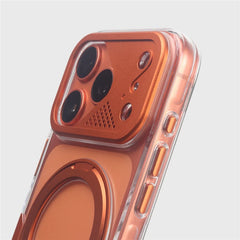 Mecha-Style 360° Rotating Magnetic Bracket Case For iPhone |  Magsafe Clear Shockproof Stand Holder Cover