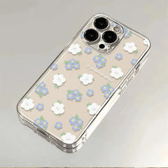 Floral Pattern Protective Cover for iPhone | Transparent Soft Cover