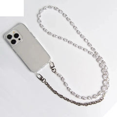 Pearl Chain Crossbody Strap | Shockproof Acrylic Lanyard Phone Case for iPhone