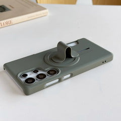 Magnetic Wallet Card Holder Case with Push-Pull Ring Stand for Samsung Galaxy