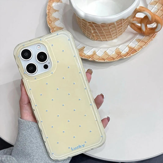 Polka Dot Soft Silicone Cover For iPhone