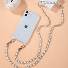 Pearl Chain Crossbody Strap | Shockproof Acrylic Lanyard Phone Case for iPhone