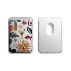Artistic Leather Card Wallet for Phone | MagSafe Card Holder