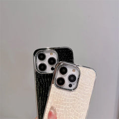 Glossy Crocodile Pattern Case For iPhone