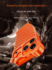 Honeycomb Metal Aluminum Alloy Heat Dissipation Bumper Phone Case for iPhone