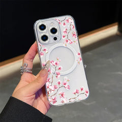 Flower Magnetic Magsafe Phone Case For iPhone