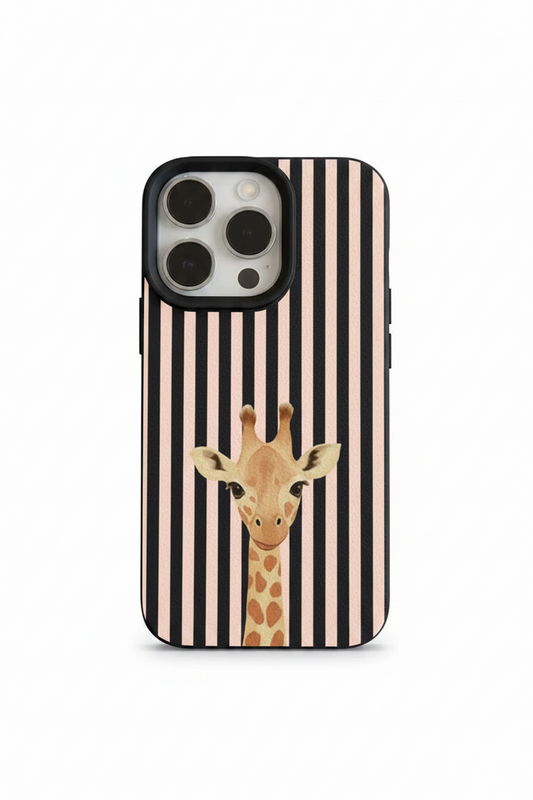 Striped Giraffe Phone Case for iPhone | Aesthetic Animal Print Soft Phone Cover