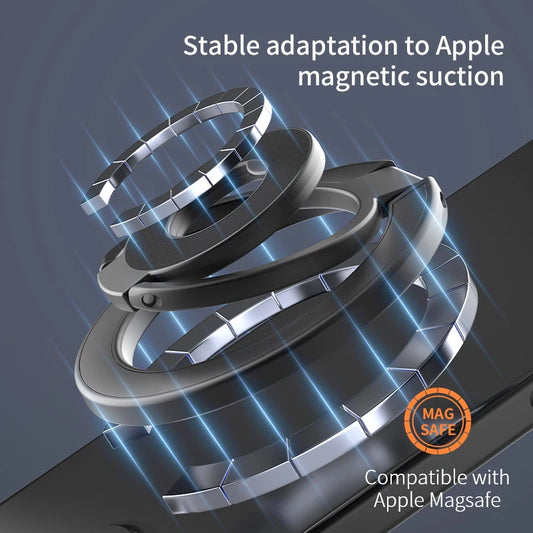 Double-Sided MagSafe Phone Ring Holder | Magnetic 360° Rotation Grip and Stand