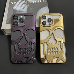 Cool Skull Ghostface Hollow Cooling Case for iPhone | Plating Finish Breathable Back Cover