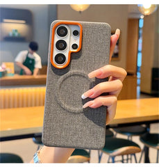 Fabric Magnetic Phone Case For Samsung