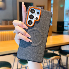 Fabric Magnetic Phone Case For Samsung
