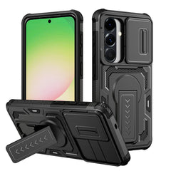 Rugged Heavy Duty Armor Case with Sliding Camera Cover & Kickstand for Samsung Galaxy | Shockproof Phone Cover
