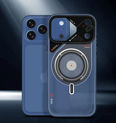 IMD Double-sided Lamination Mecha Magnetic Phone Case For iPhone