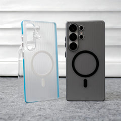 Corrugated Pattern Non-slip Matte Clear Case For Samsung Galaxy