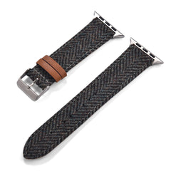 Vintage Woolen Leather Strap For Apple Watch