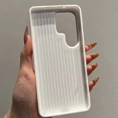 Water Ripple Leather Pattern Magnetic Case for Samsung Galaxy | Orange Lens Frame Cover