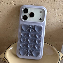 Cute 3D Heart Suction Cup Silicone Case for iPhone