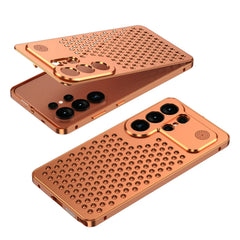 Metal Frame Cooling Case for Samsung Galaxy | Hollow Out Heat Dissipation Aluminum Cover | Hard 2-in-1 Shockproof Bumper Case