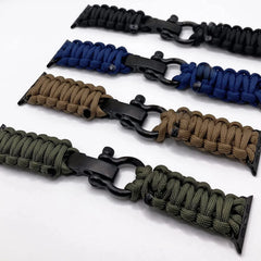 Rugged Paracord Sport Strap for Apple Watch  | Heavy-Duty Survival Nylon Bracelet Band
