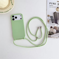 Crossbody Lanyard Cord Liquid Silicone Soft Case for iPhone