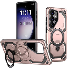 Heavy Duty Armor Rigged MagSafe Phone Case for Samsung Galaxy with Kickstand
