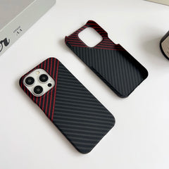 Ultra Thin Matte Hard Carbon Fiber Texture Cover For iPhone