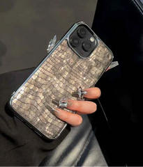 Glossy Crocodile Pattern Case For iPhone