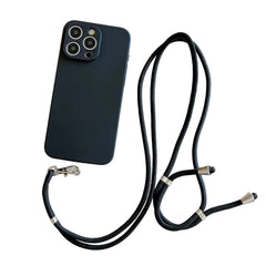 New Crossbody Lanyard Silicone Phone Case For iPhone 11 12 13 14 15 16 Pro Max XS Max X XR 7 8 Plus SE Necklace Strap Soft Cover