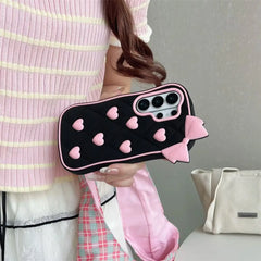3D Cartoon Kitten Bowknot Case For Samsung Galaxy