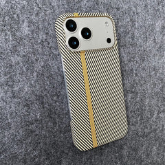 Carbon Fiber Kevlar Pattern Phone Case for iPhone | Retro Business Leather Phone Cover