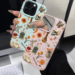 Artistic Skull Print Phone Case For iPhone