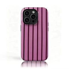 Burgundy Style Patterned Double-Layer Phone Case for iPhone