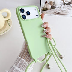 Crossbody Lanyard Cord Liquid Silicone Soft Case for iPhone